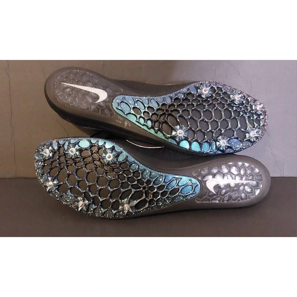 Nike Zoom Victory‎ Elite 2 Black Indigo Fog Track Running Spikes NWOT Sz 13 #453